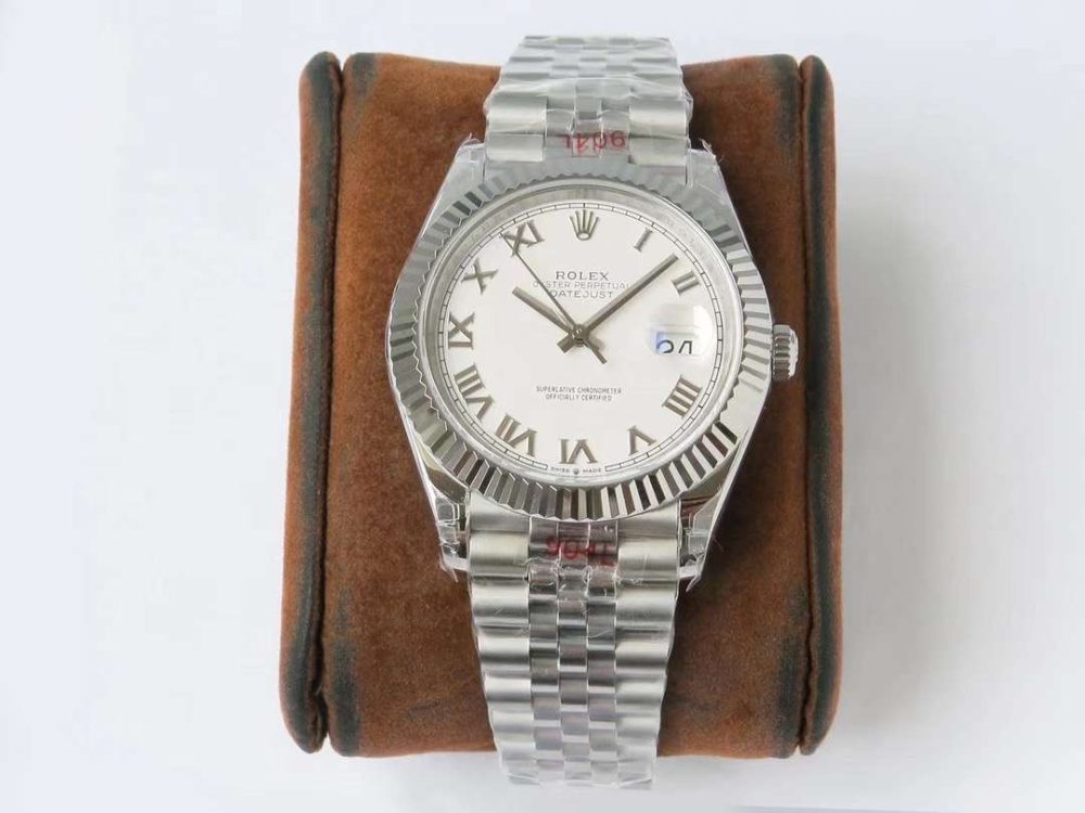 VSF Rolex Date Just Replica 41 White Dial Roman Numerals - Image 2