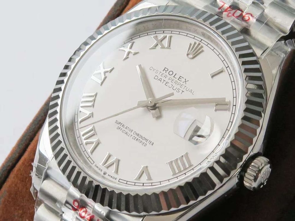 VSF Rolex Date Just Replica 41 White Dial Roman Numerals - Image 4
