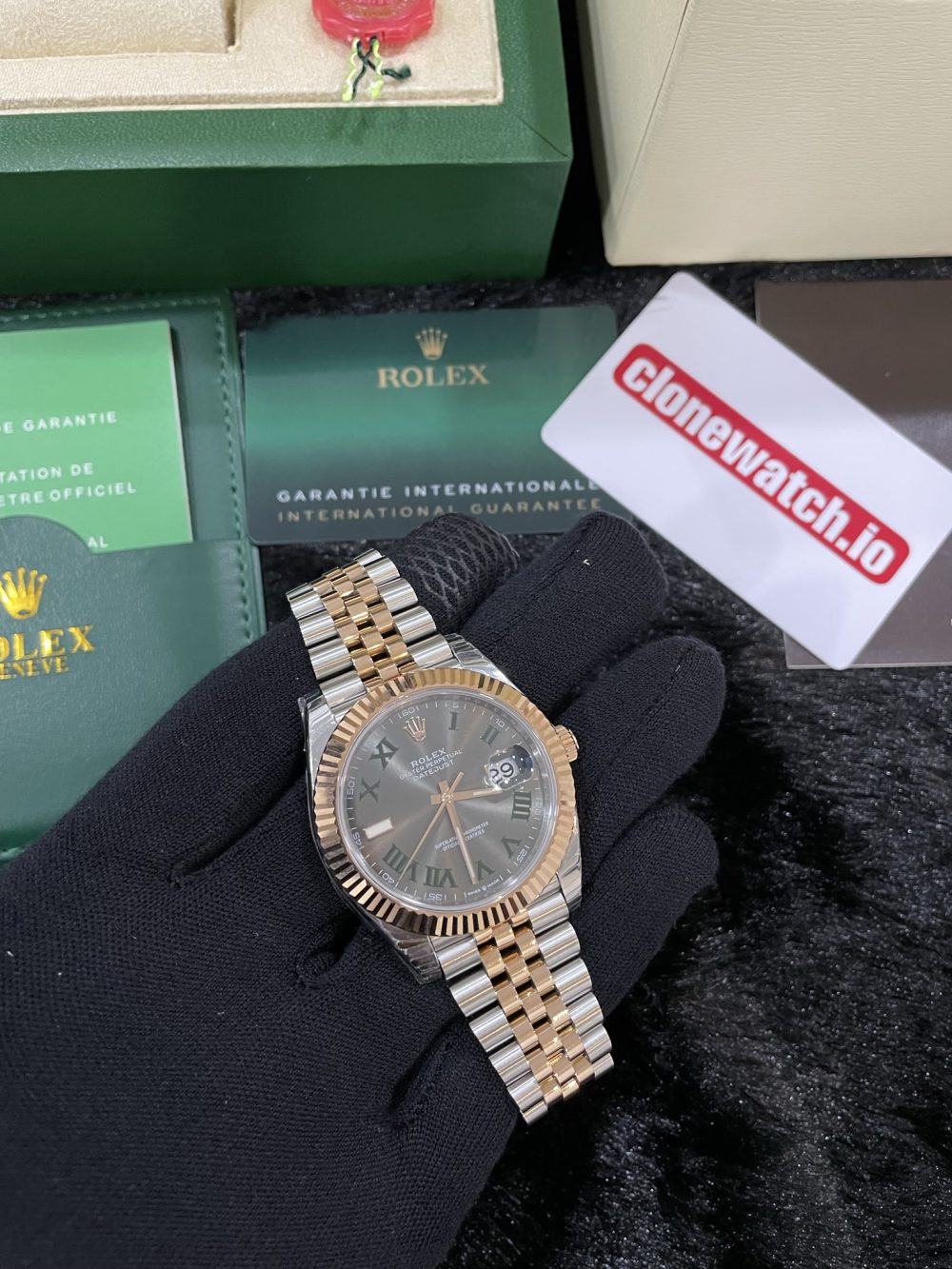 1:1 Superclone Rolex Datejust 41 Wimbledon Rose Gold Ref126334 Swiss 3235 Clone Movement - Image 12