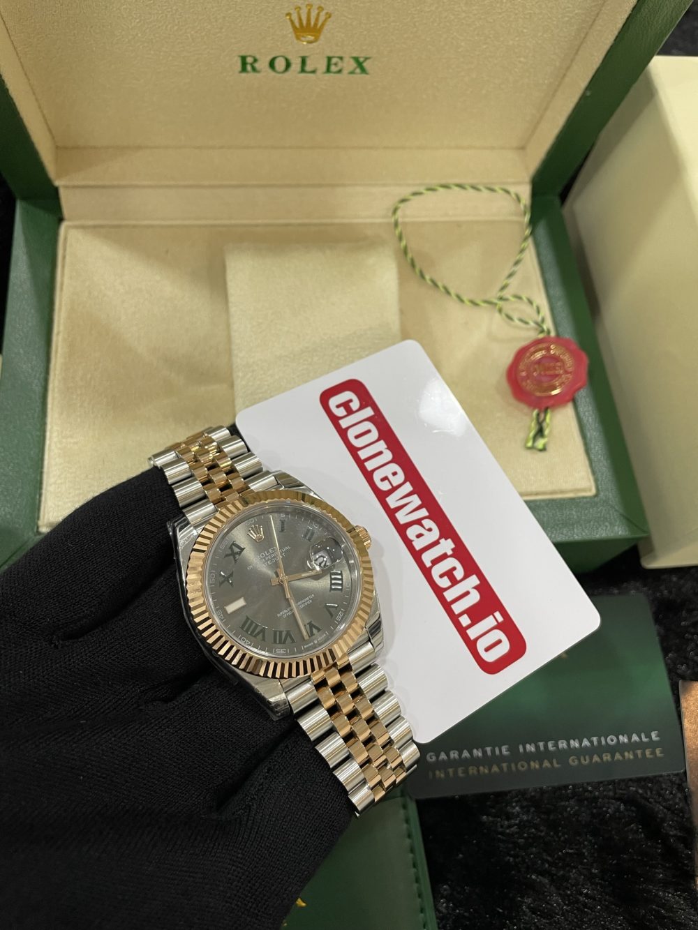 1:1 Superclone Rolex Datejust 41 Wimbledon Rose Gold Ref126334 Swiss 3235 Clone Movement - Image 11