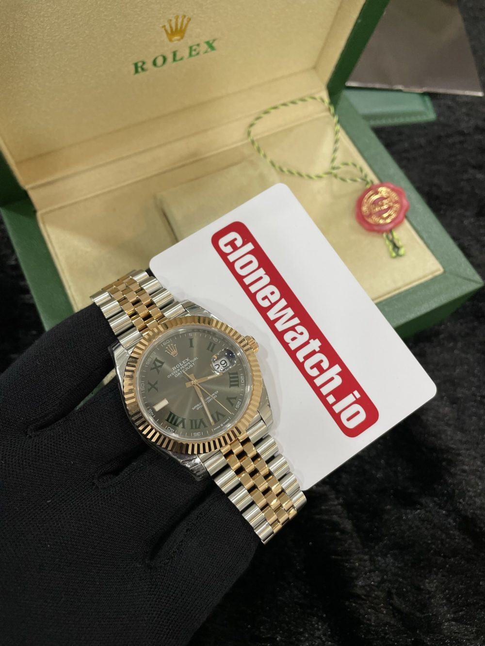 1:1 Superclone Rolex Datejust 41 Wimbledon Rose Gold Ref126334 Swiss 3235 Clone Movement - Image 7