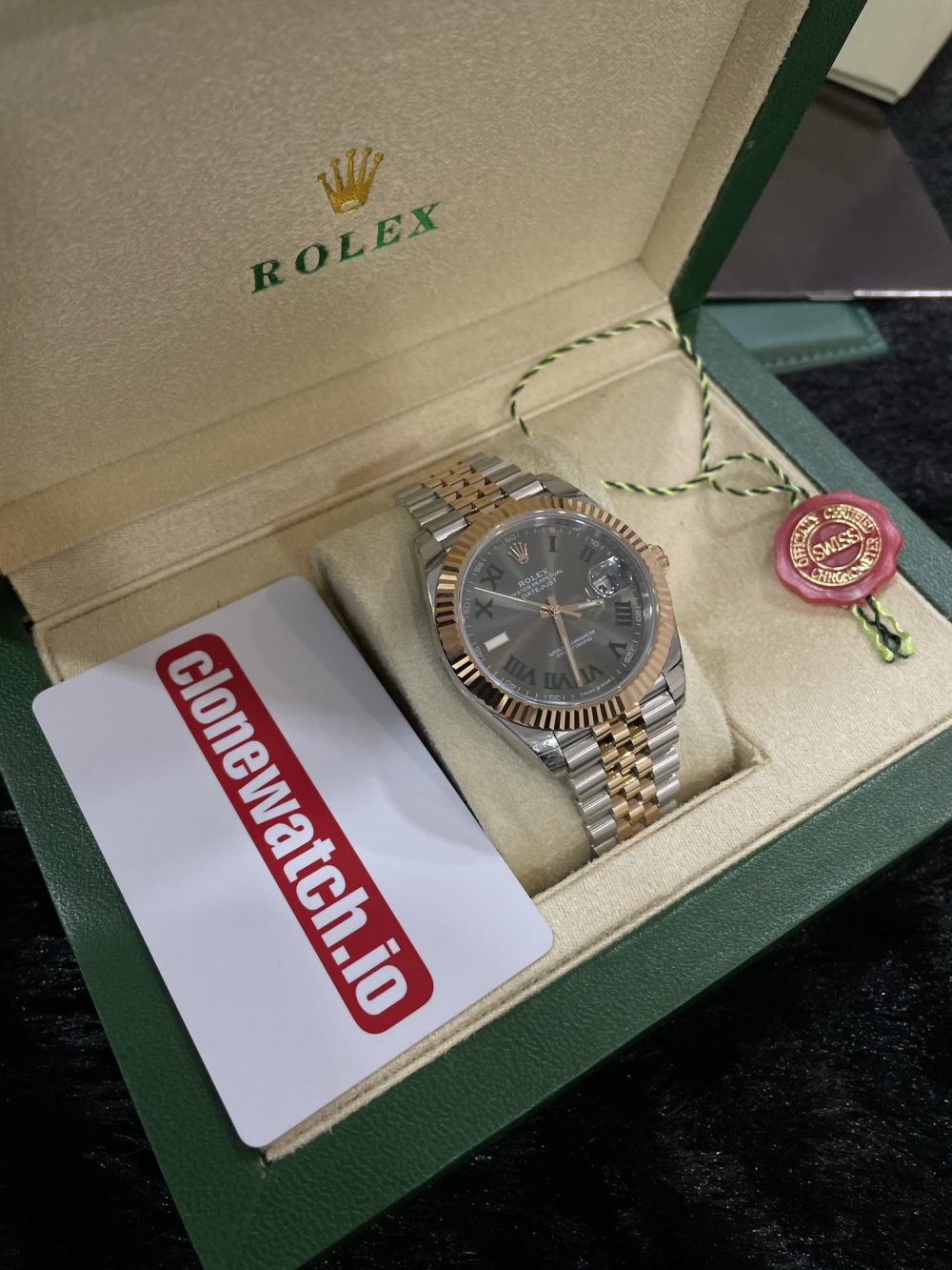 1:1 Superclone Rolex Datejust 41 Wimbledon Rose Gold Ref126334 Swiss 3235 Clone Movement - Image 10