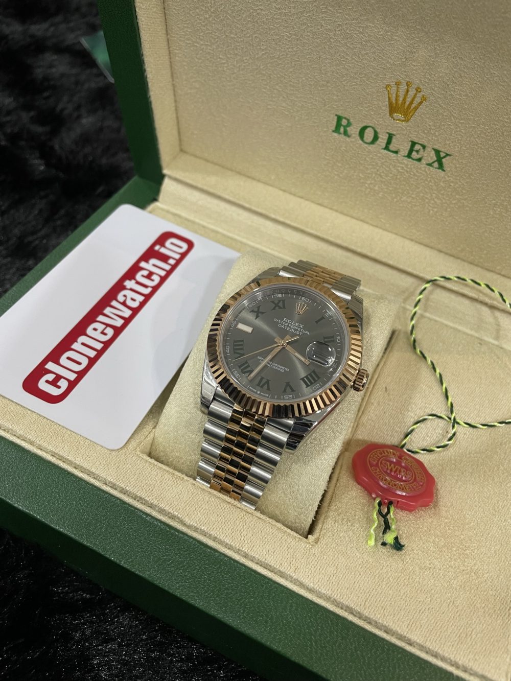 1:1 Superclone Rolex Datejust 41 Wimbledon Rose Gold Ref126334 Swiss 3235 Clone Movement - Image 8