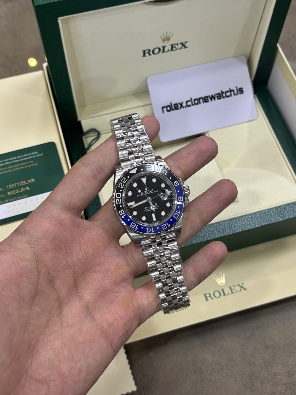 Rolex GMT Master II Batman Super Clone Ref126710BLNR Swiss 3285 Movement Watch - Image 2
