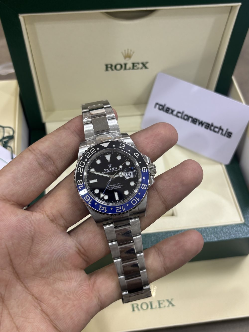 best replica Rolex Batman GMT Master 2 Swiss Movment - Image 3