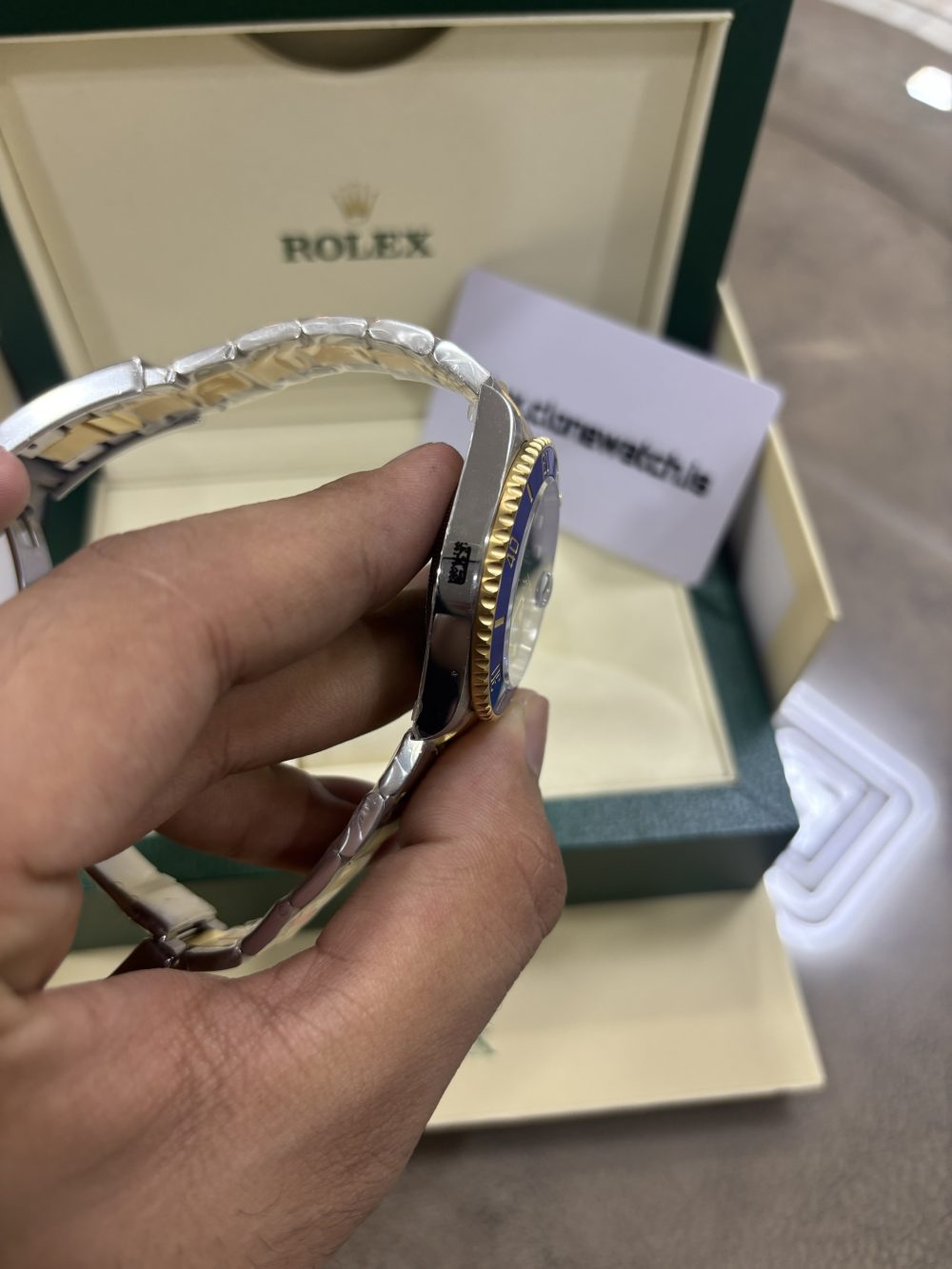 Rolex Oyster Submariner Super Clone Date Two Tone Royal Blue Dial - Image 7