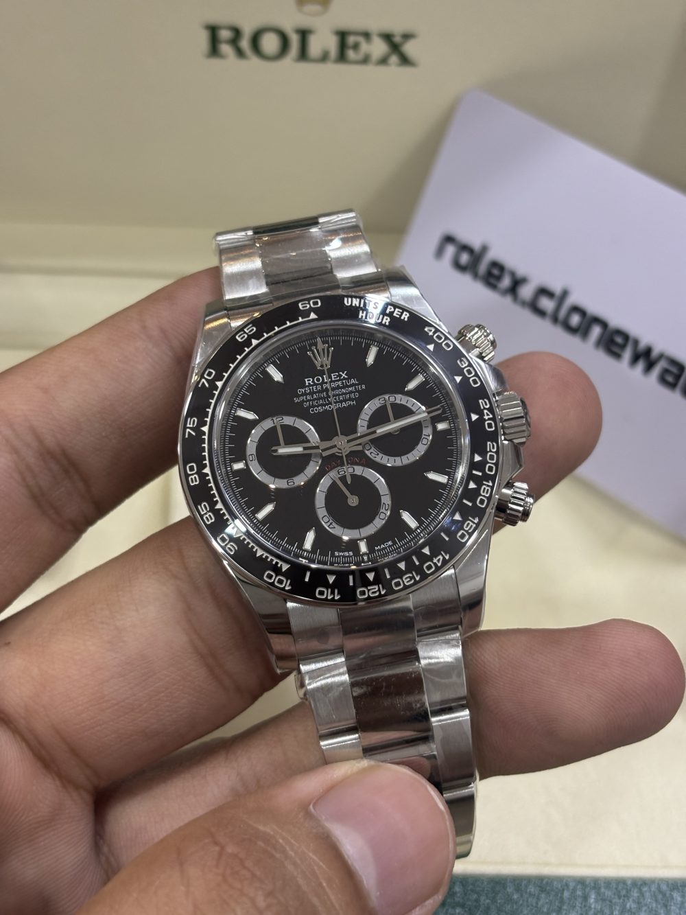 CF Rolex Daytona Super Clone 116500 Black Dial 4130 Movement