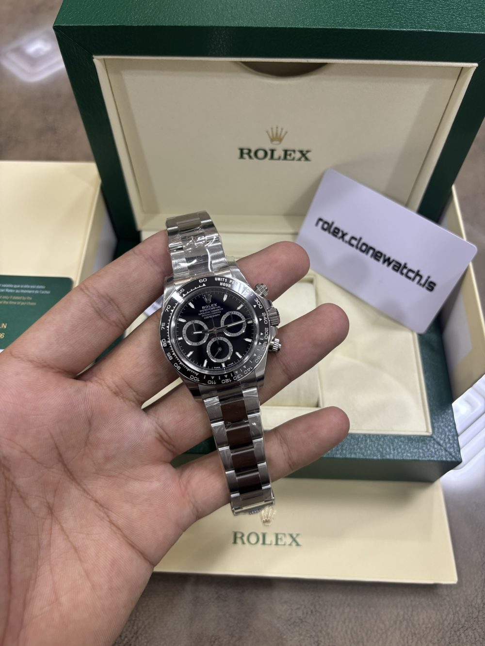 CF Rolex Daytona Super Clone 116500 Black Dial 4130 Movement - Image 5