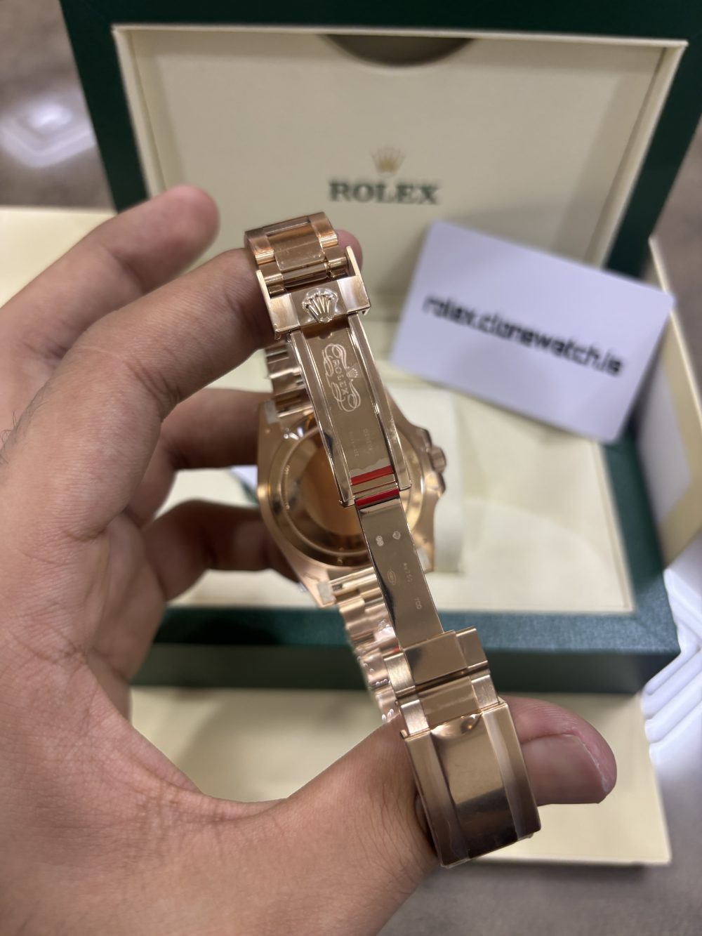Rolex GMT Master II Rootbeer Rose Gold 126715CHNR Super Clone - Image 5