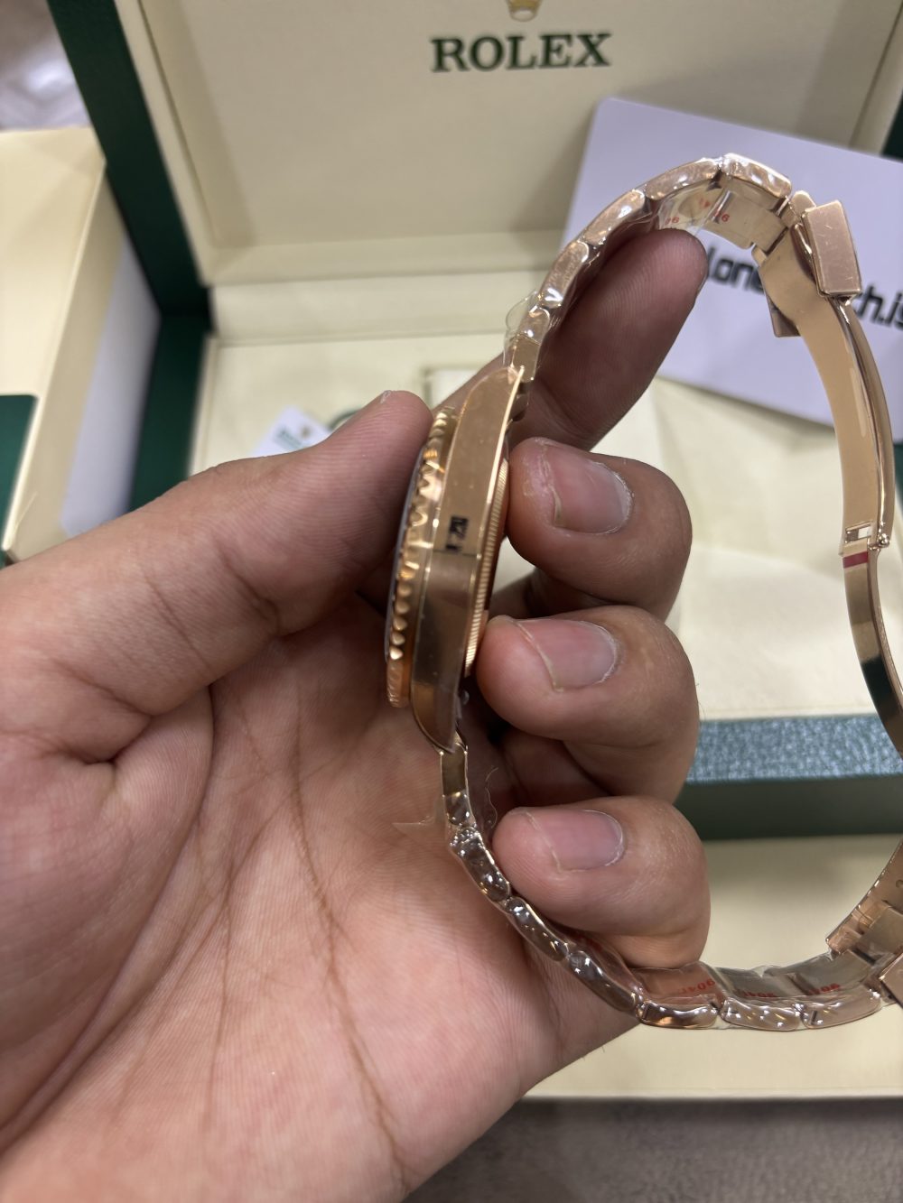 Rolex GMT Master II Rootbeer Rose Gold 126715CHNR Super Clone - Image 7