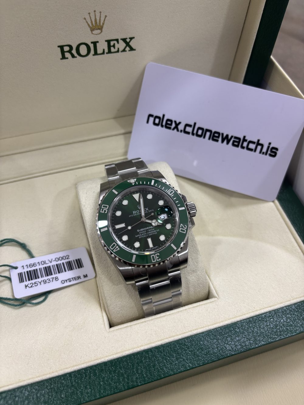 1:1 Best Fake Rolex Submariner Hulk Replica 116610 3235 Movement