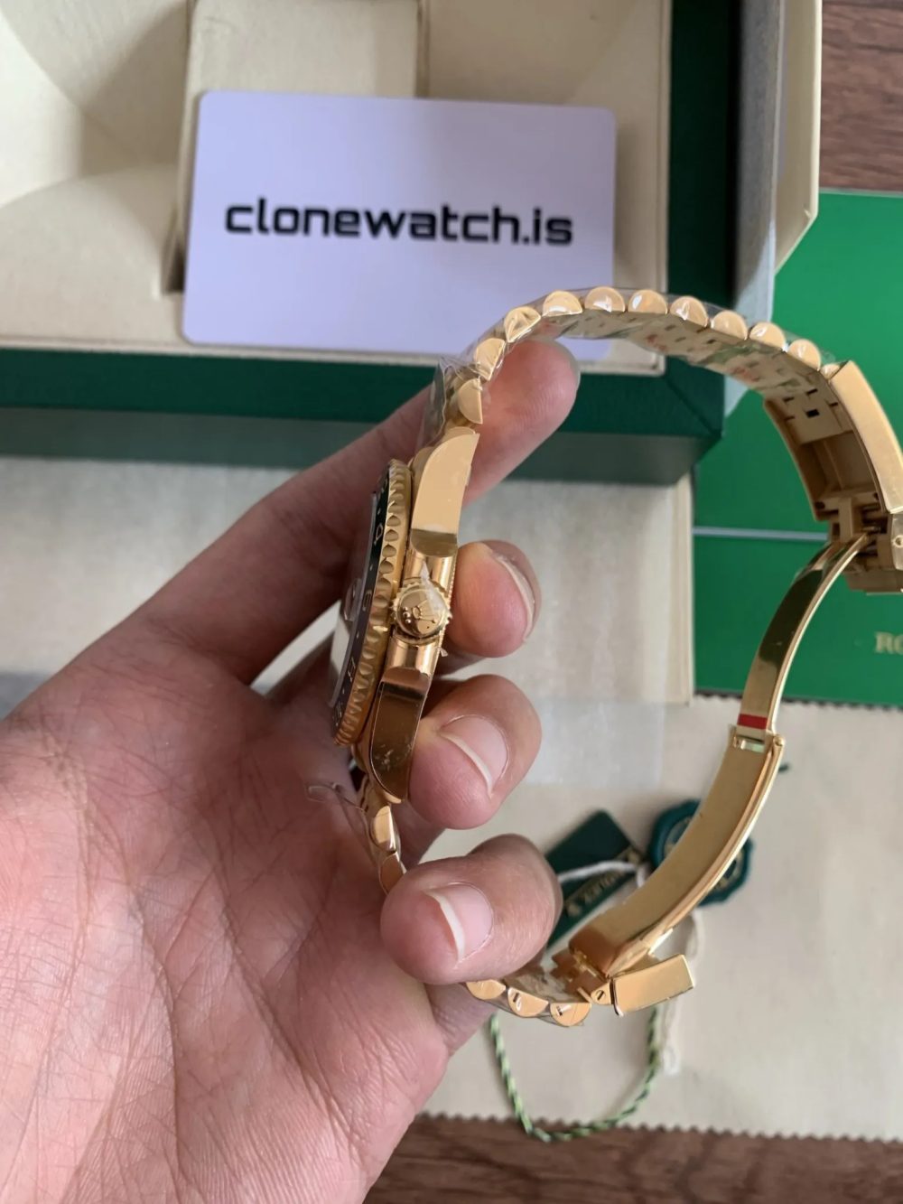 1:1 Rolex GMT Master II Superclone Yellow Gold Jubilee Bracelet Swiss 3285 - Image 4