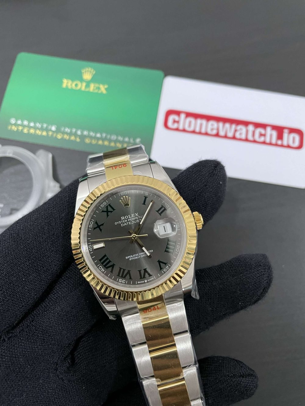 Top Grade 1:1 Knock Off Rolex Datejust 41mm Two Tone Wimbledon Oyster 126331 - Image 2