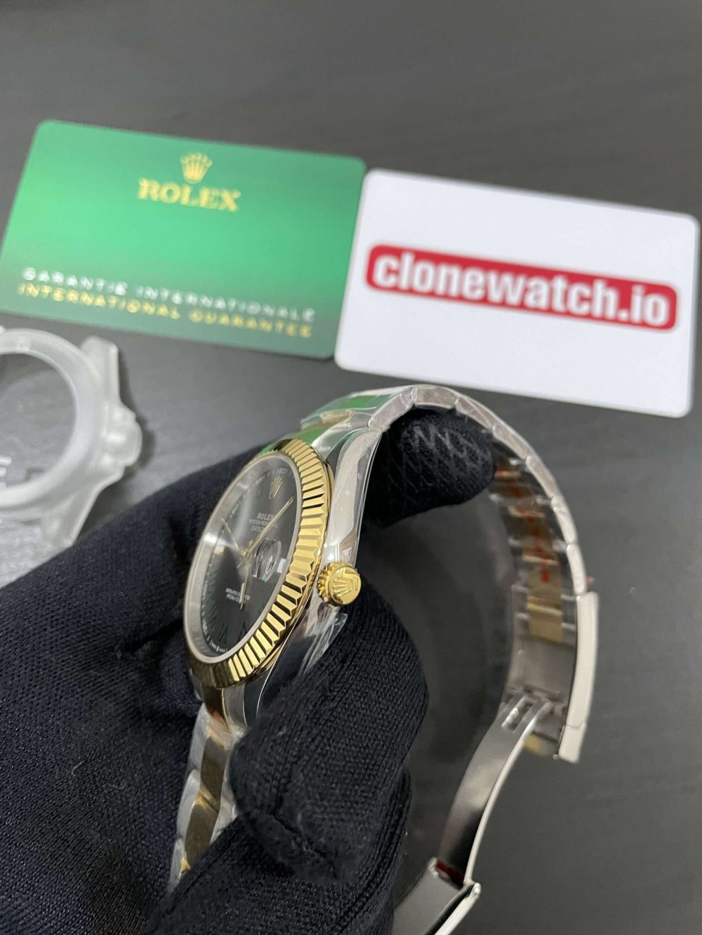 Top Grade 1:1 Knock Off Rolex Datejust 41mm Two Tone Wimbledon Oyster 126331 - Image 3
