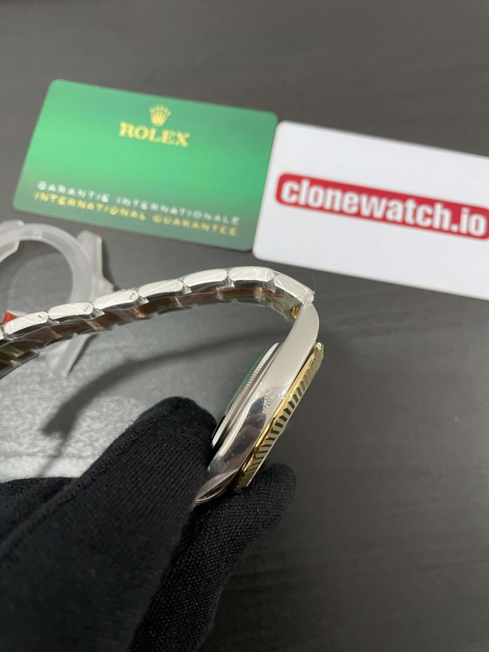 Top Grade 1:1 Knock Off Rolex Datejust 41mm Two Tone Wimbledon Oyster 126331 - Image 4