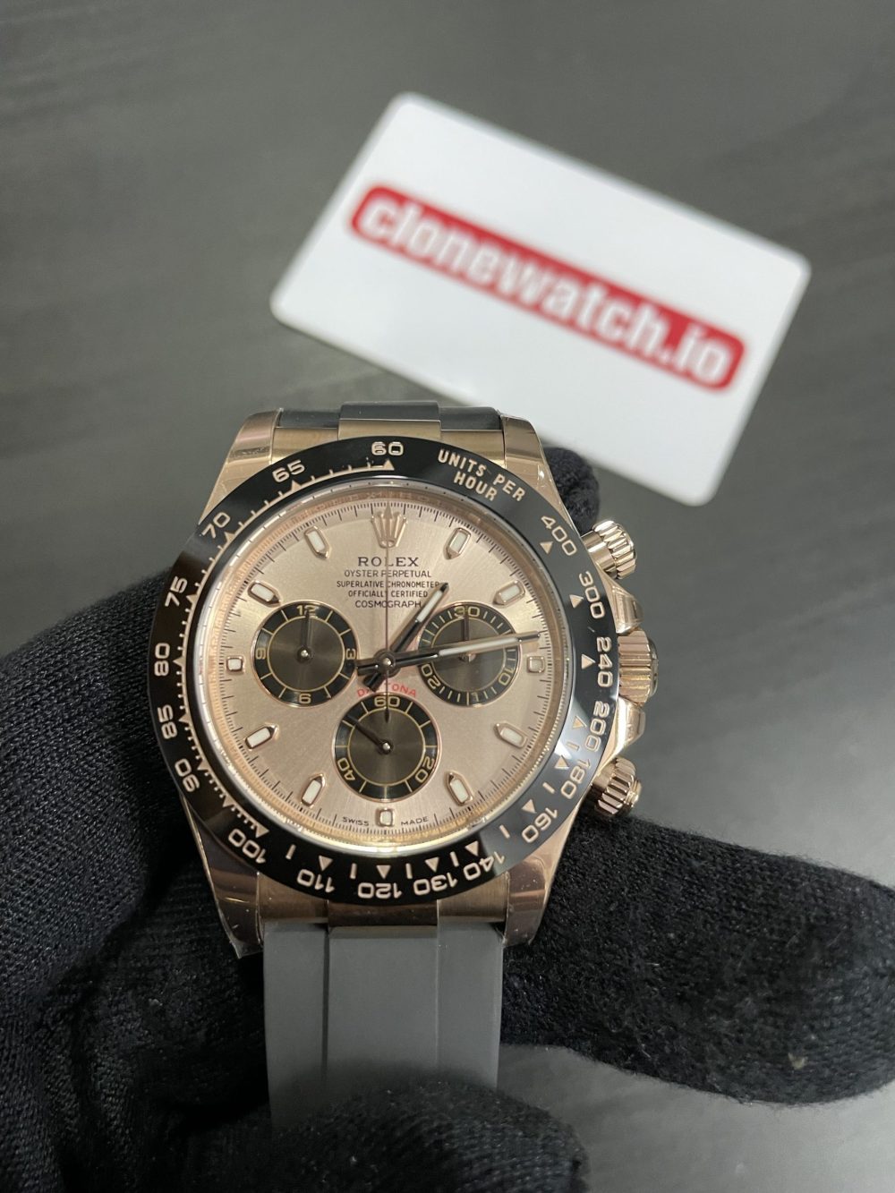Rolex Daytona  Oysterflex Clone 4130 rosegold  Dial - Image 6