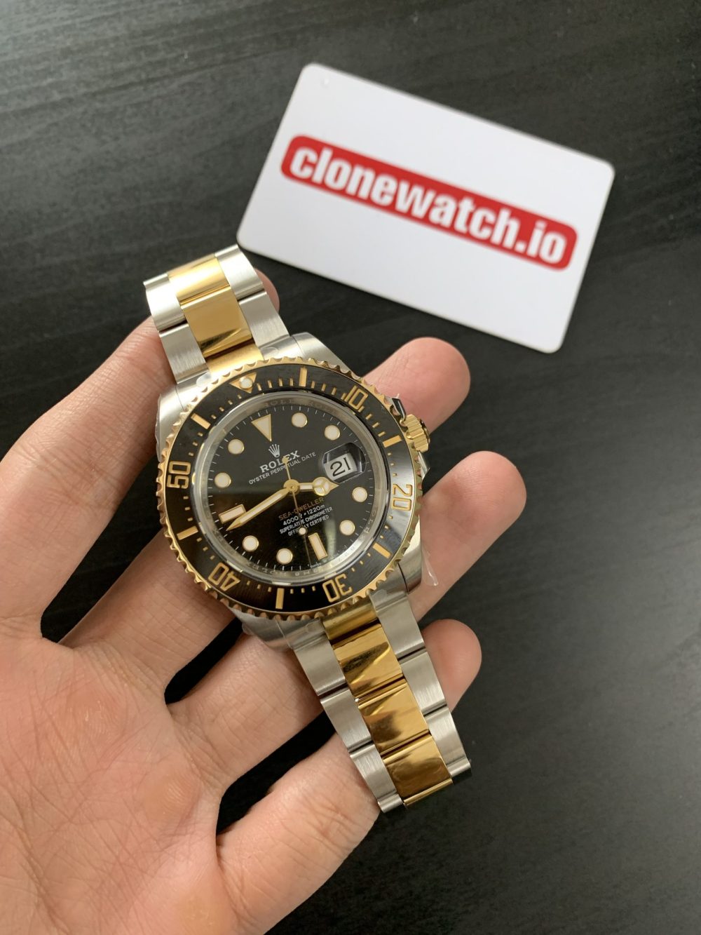 Rolex Sea-Dweller Replica 126603 Yellow Gold Wrapped Black Dial Swiss 3235 Movement - Image 8