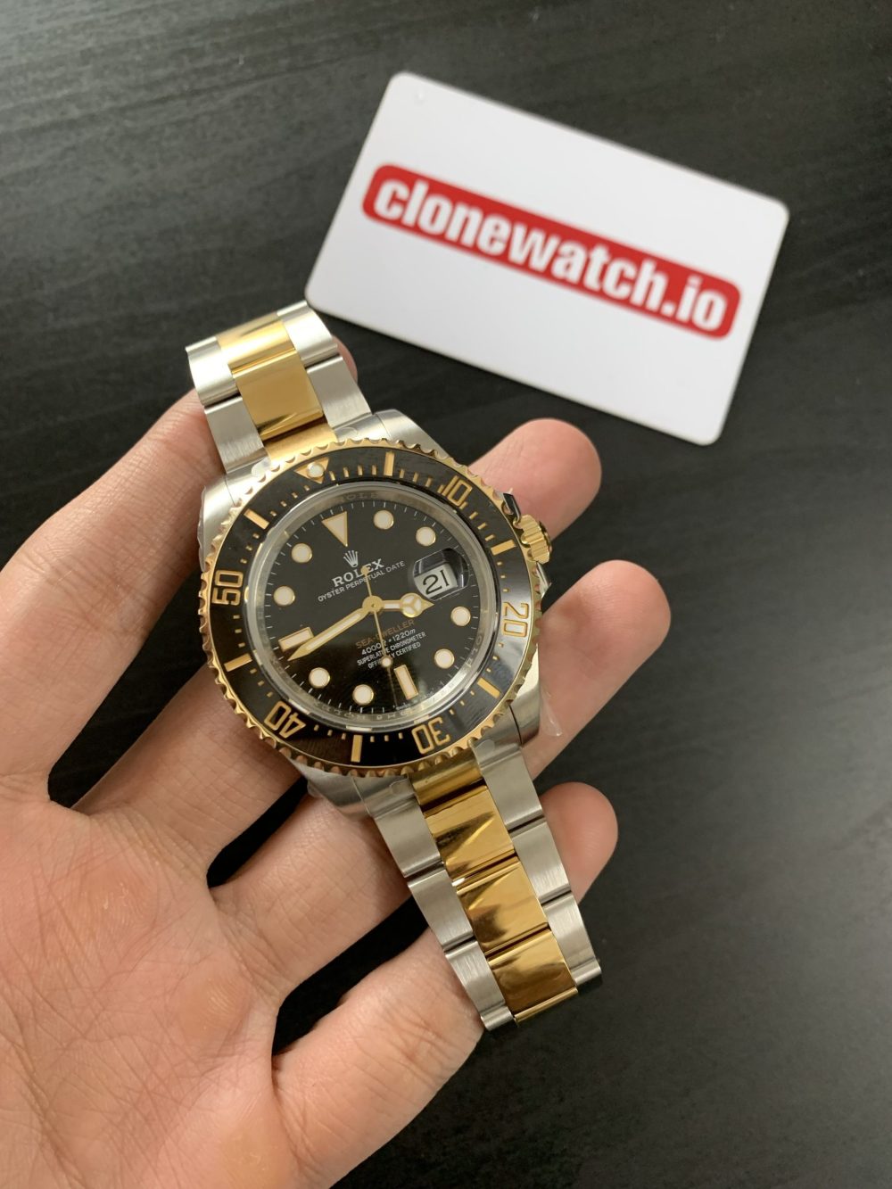 Rolex Sea-Dweller Replica 126603 Yellow Gold Wrapped Black Dial Swiss 3235 Movement - Image 2