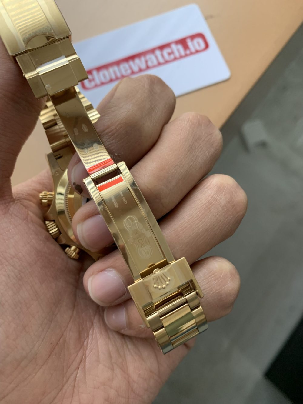 Best Fake Rolex Daytona Replica All Gold Champagne Dial Swiss Clone 4130 - Image 7