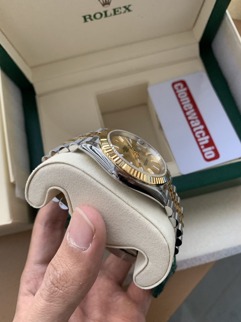 Superclone Rolex Datejust 41  Two Tone Champagne Dial 3235 - Image 5
