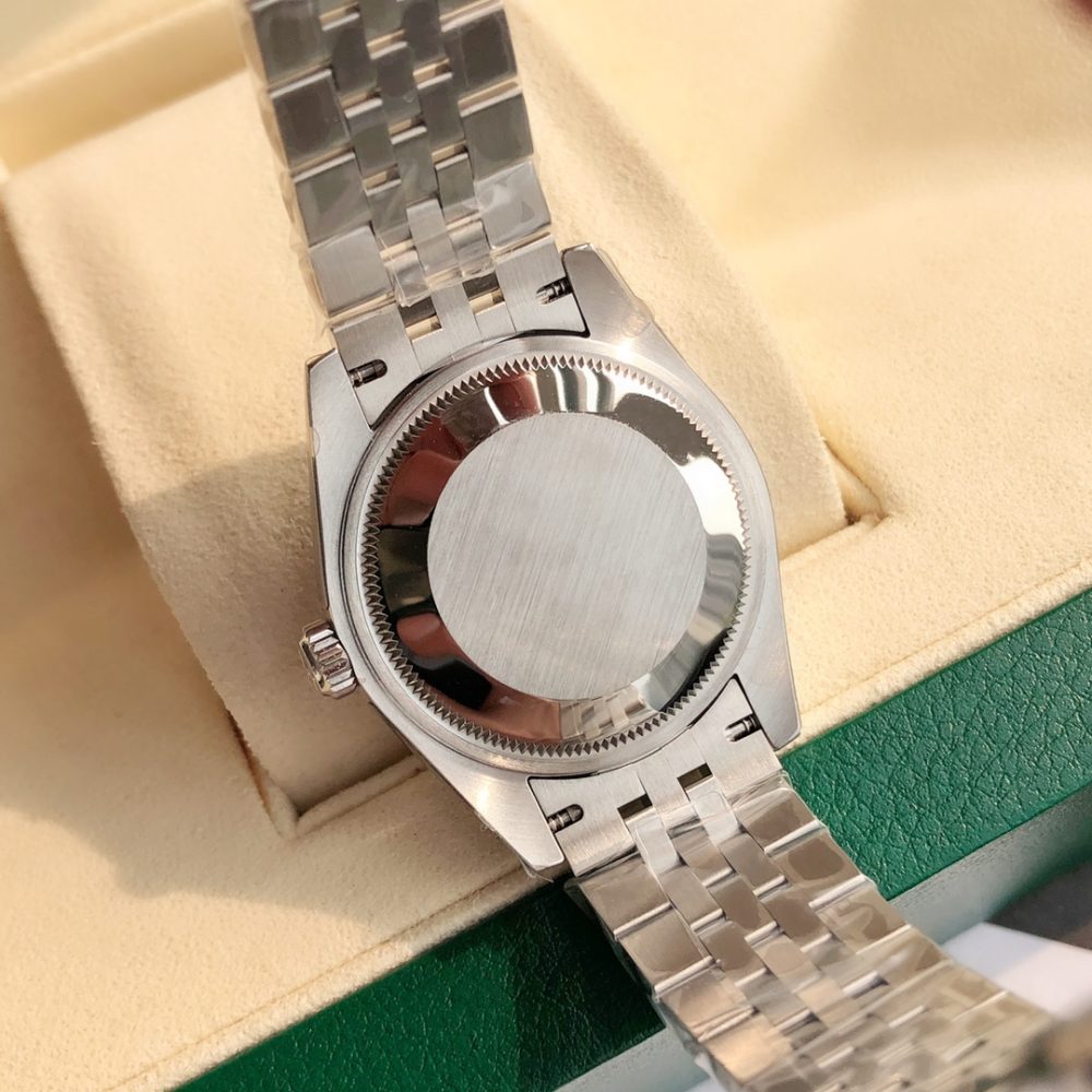 1:1 Fake Rolex Datejust Replica 31mm Floral Blue Diamond Dial - Image 6