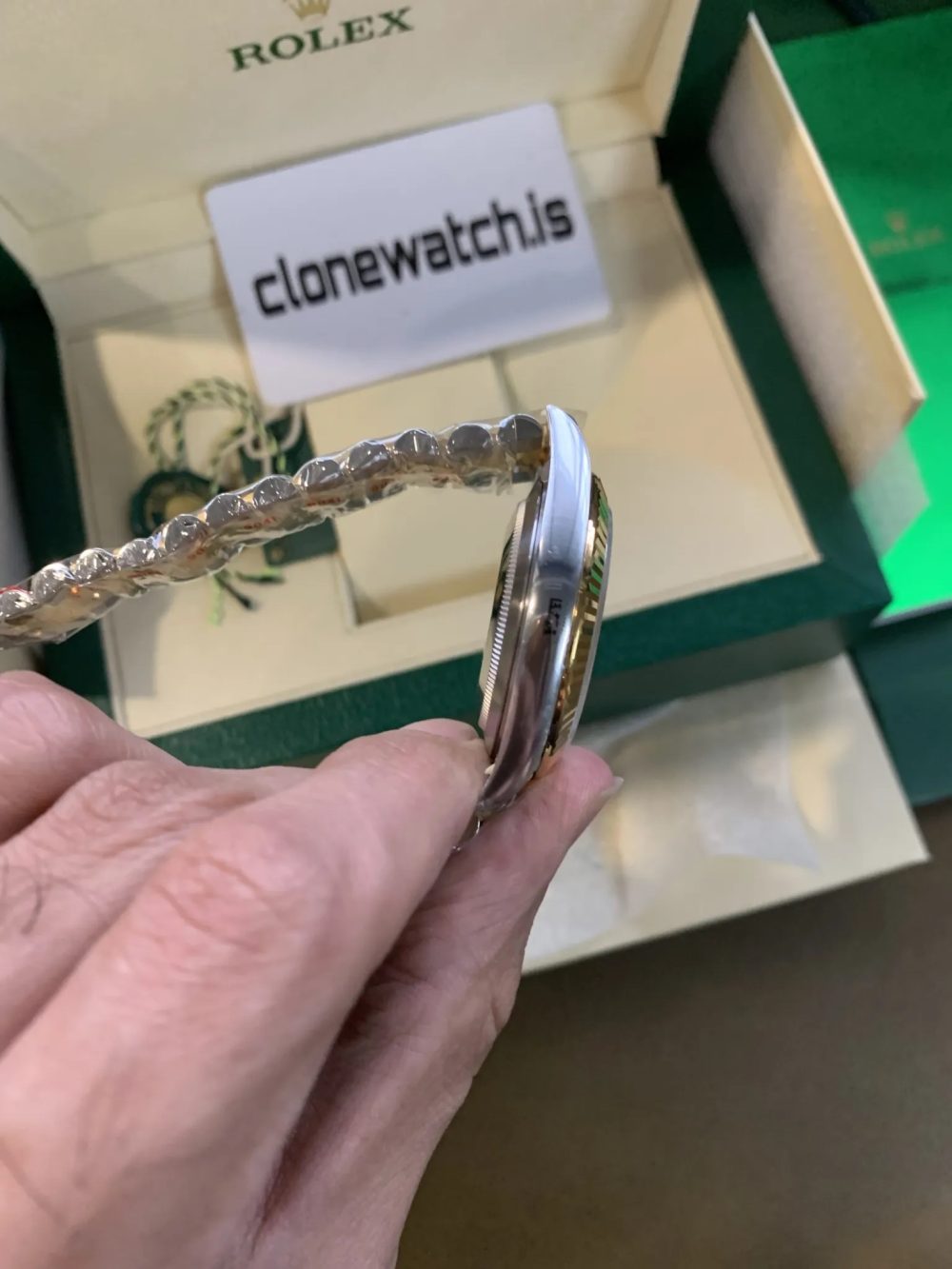 Best Replica Rolex Datejust 41 Wimbledon  Gold Ref126334 Swiss 3235  Movement - Image 3